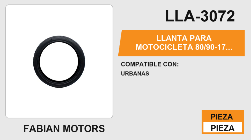 80/90-17 P99 6PR NO USA CAMARA (TL) DELANTERA