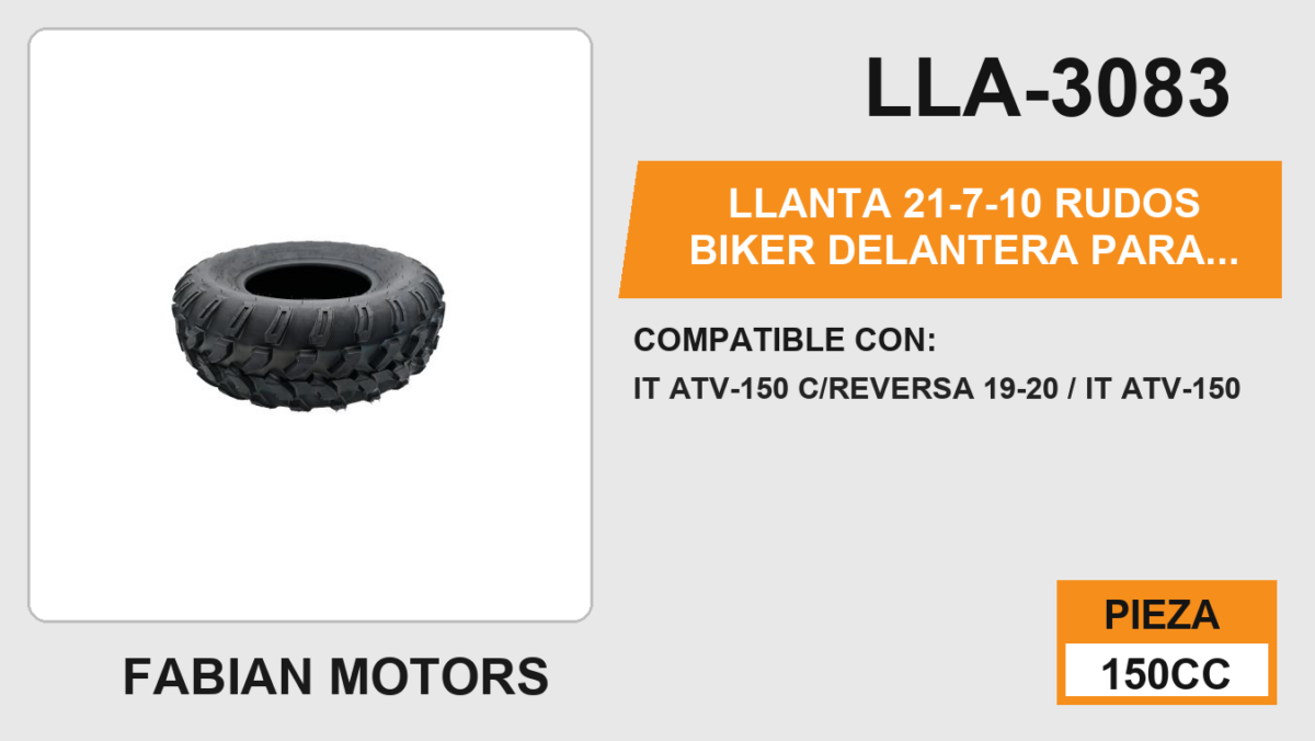 21/7-10 DELANTERA PARA CUATRIMOTO 4PR P80