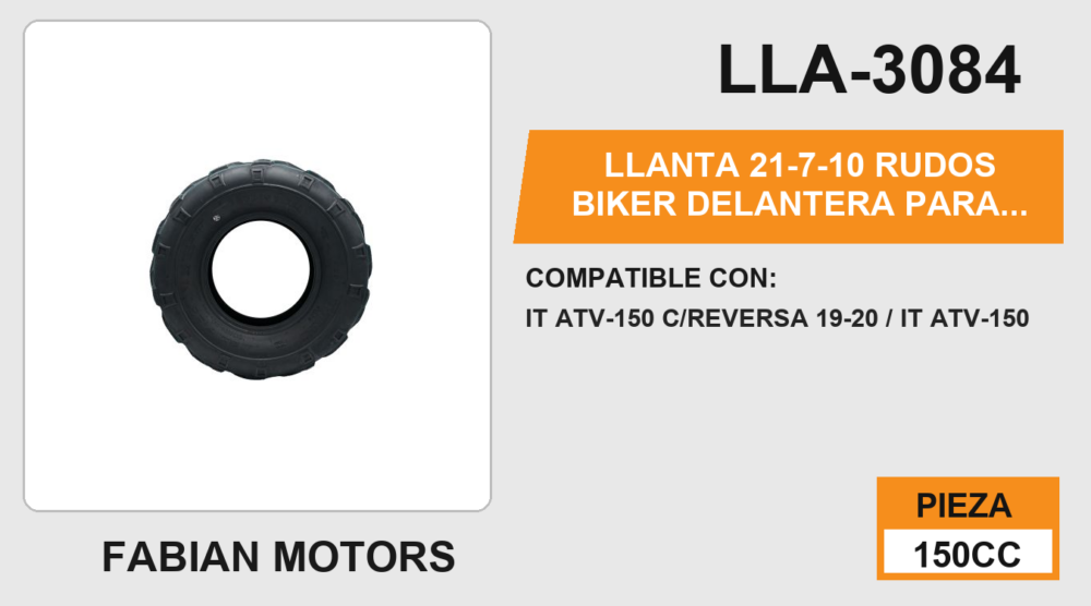21/7-10 DELANTERA PARA CUATRIMOTO 4PR P133