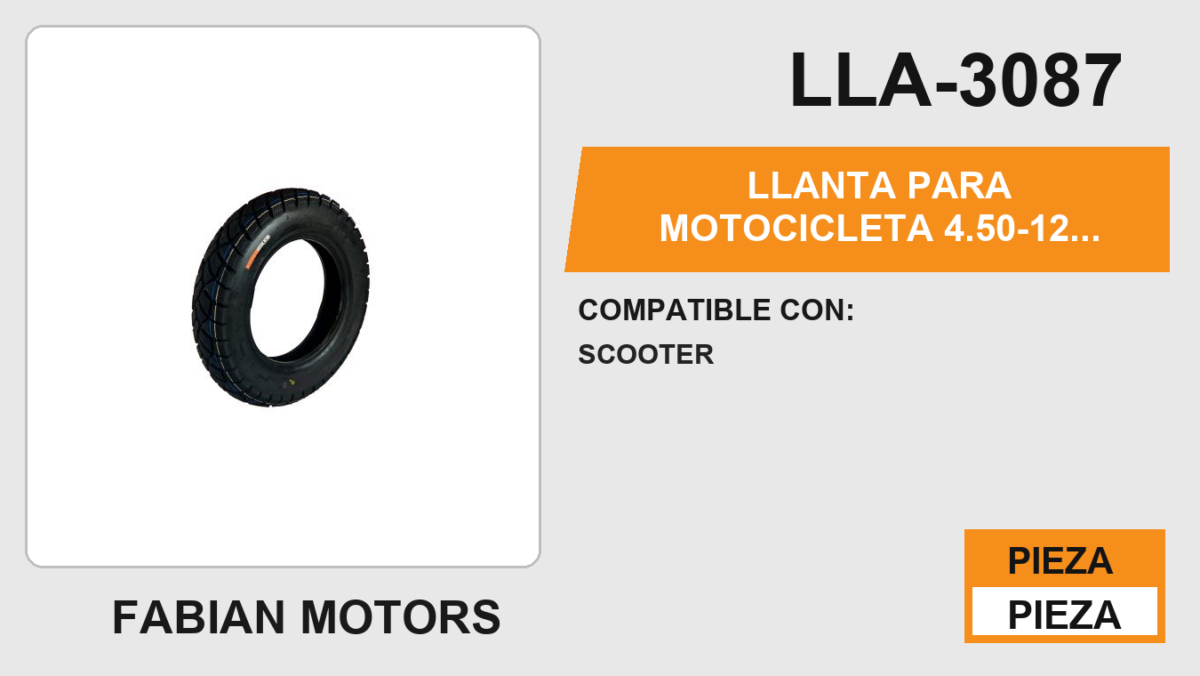 4.50-12 P277A 8PR TL NO USA CAMARA