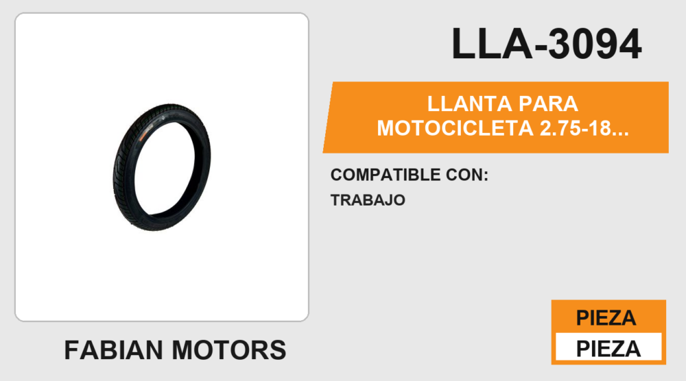 2.75-18 CY295 4PR TL NO USA CAMARA