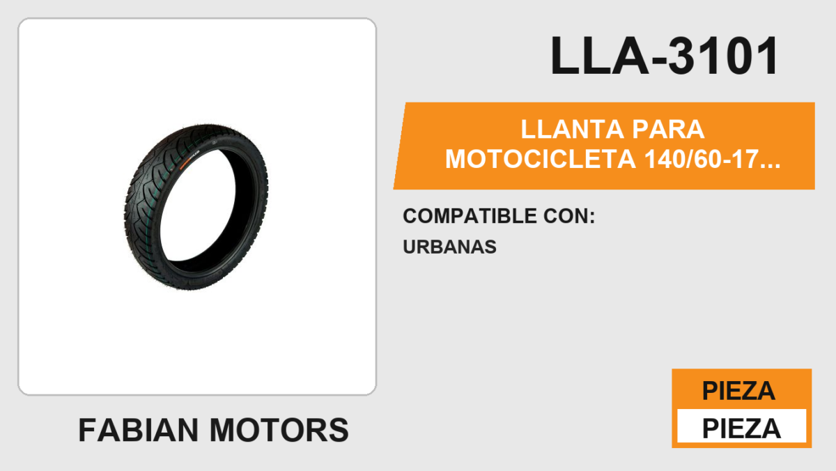 140/60-17 P123 4PR TT USA CAMARA