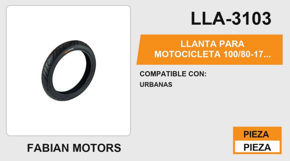 100/80-17 P245 4PR NO USA CAMARA (TL)
