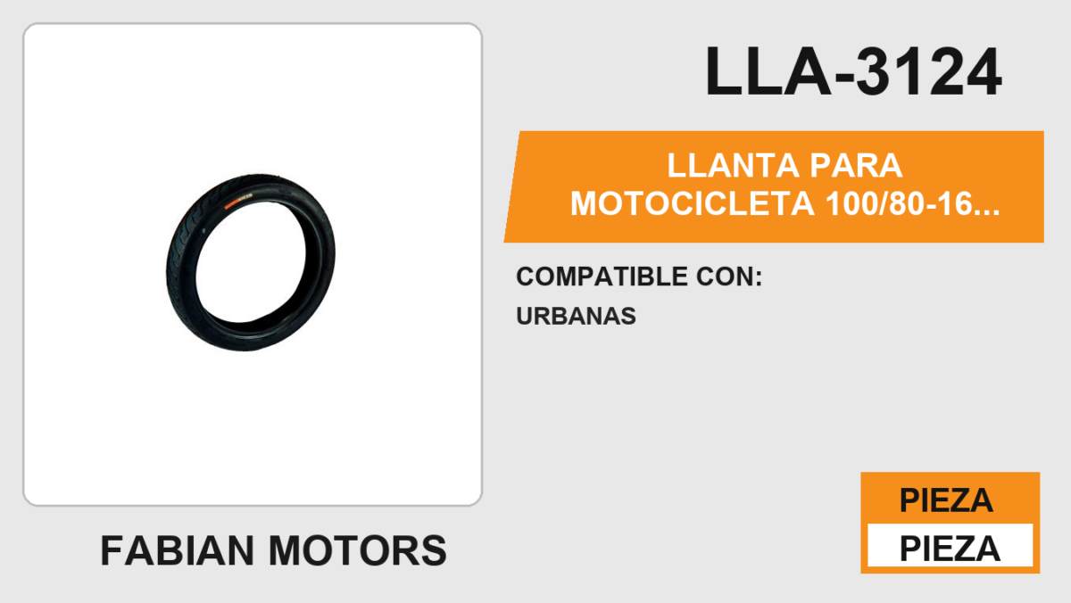 100/80-16 P128 4PR TL NO USA CAMARA