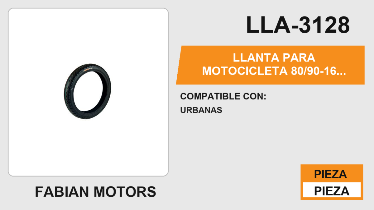 80/90-16 P146 4PR TL NO USA CAMARA