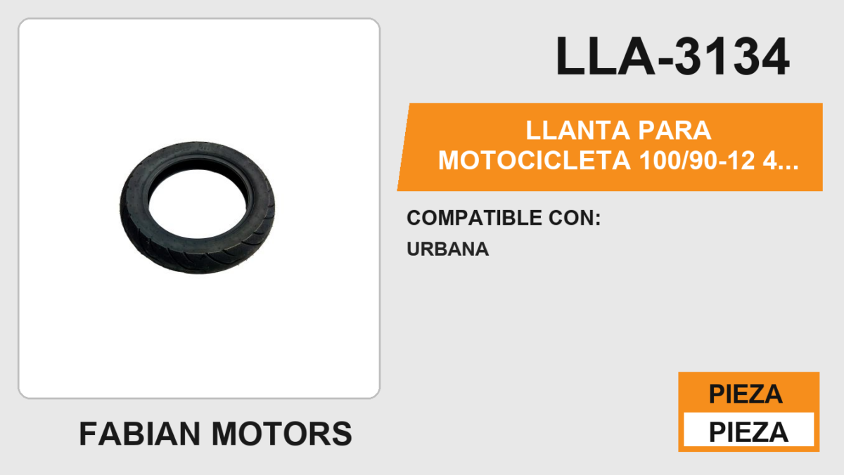 100/90-12 4 CAPAS CY258 URBANA NO USA CAMARA (TL)