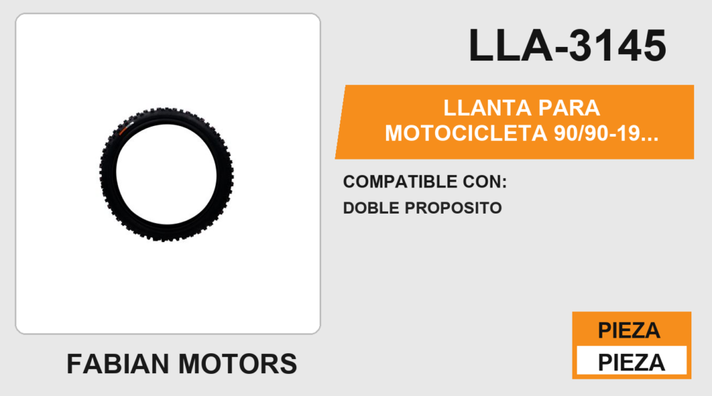 90/90-19 P454 4 CAPAS USA CAMARA (TT)