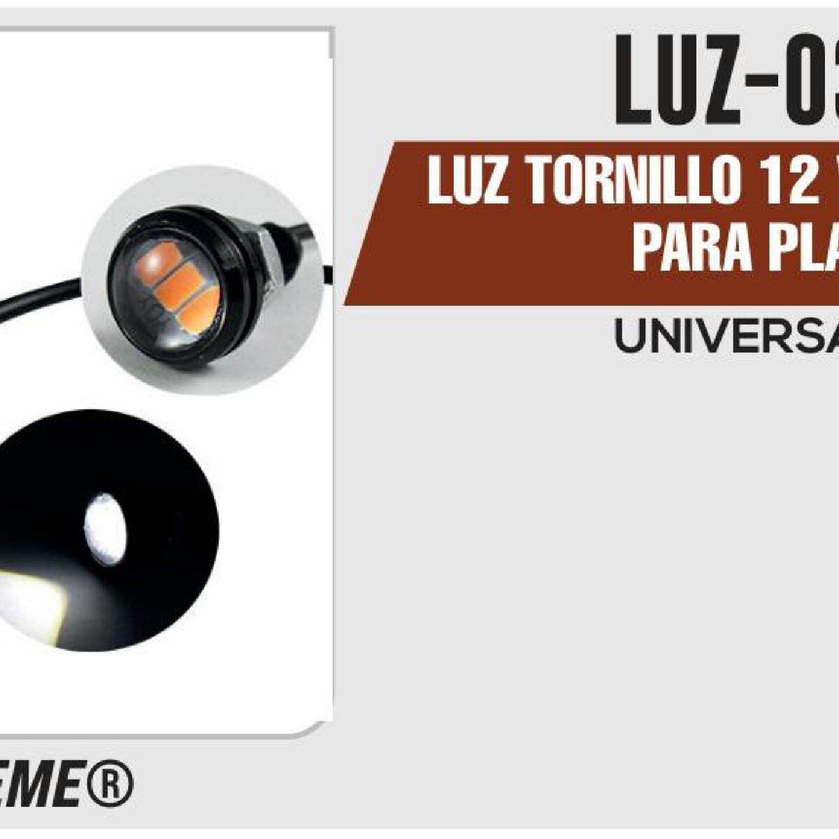 LUZ TORNILLO 12Vcc BLANCO PARA PLACA