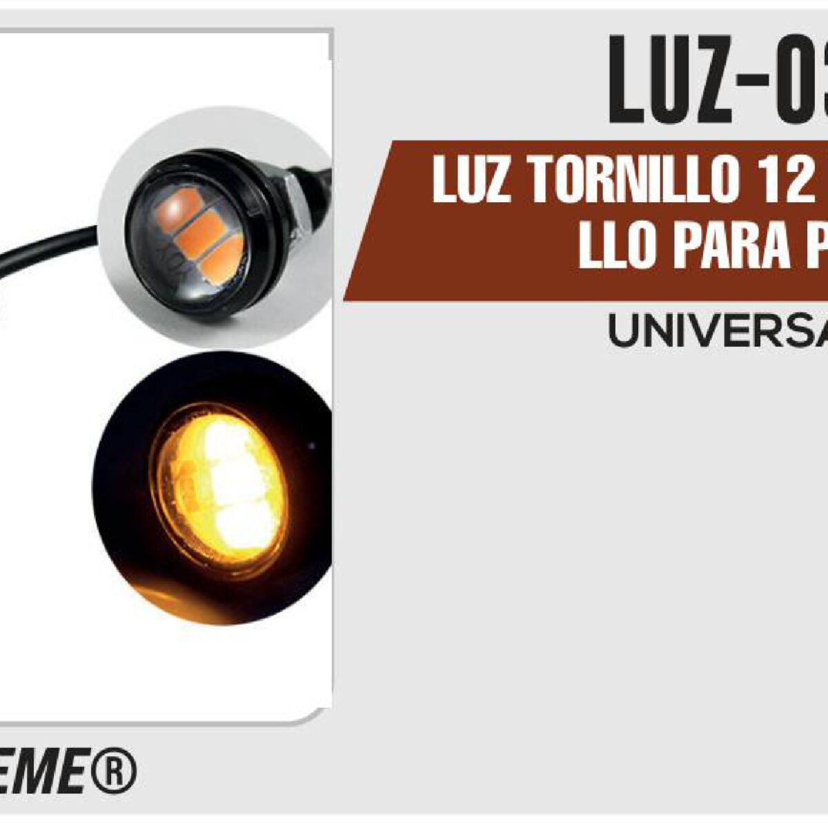 LUZ TORNILLO 12Vcc AMARILLO PARA PLACA