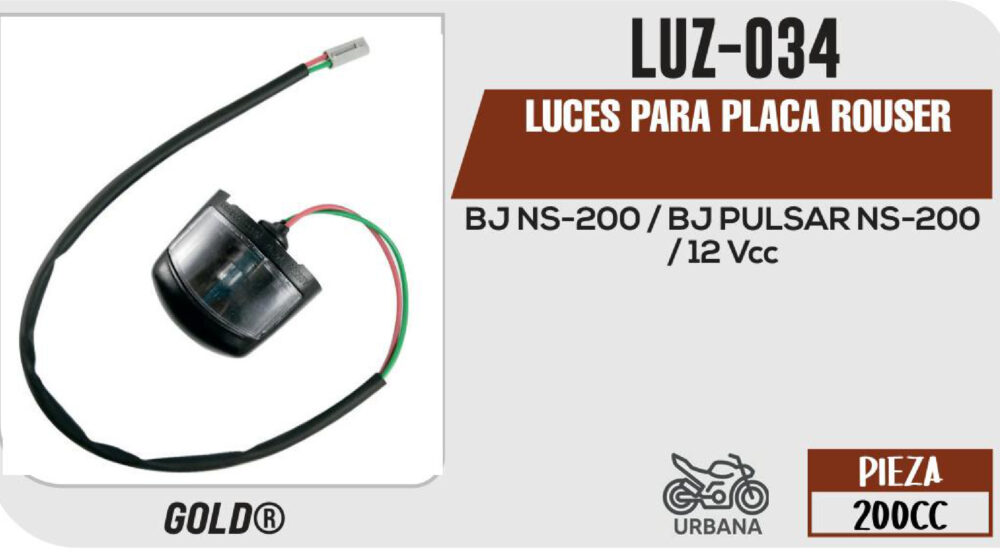 LUCES PARA PLACA ROUSER 12Vcc