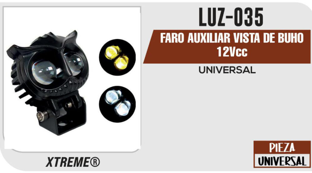 FARO AUXILIAR VISTA DE BUHO 12Vcc