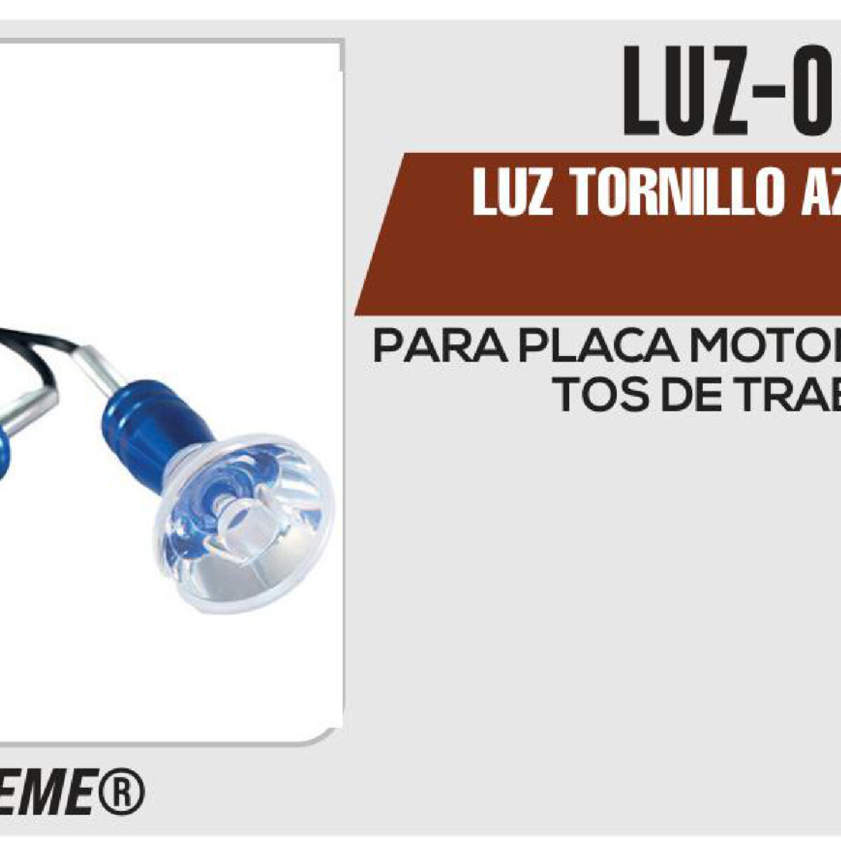 LUZ TORNILLO AZUL 12Vcc