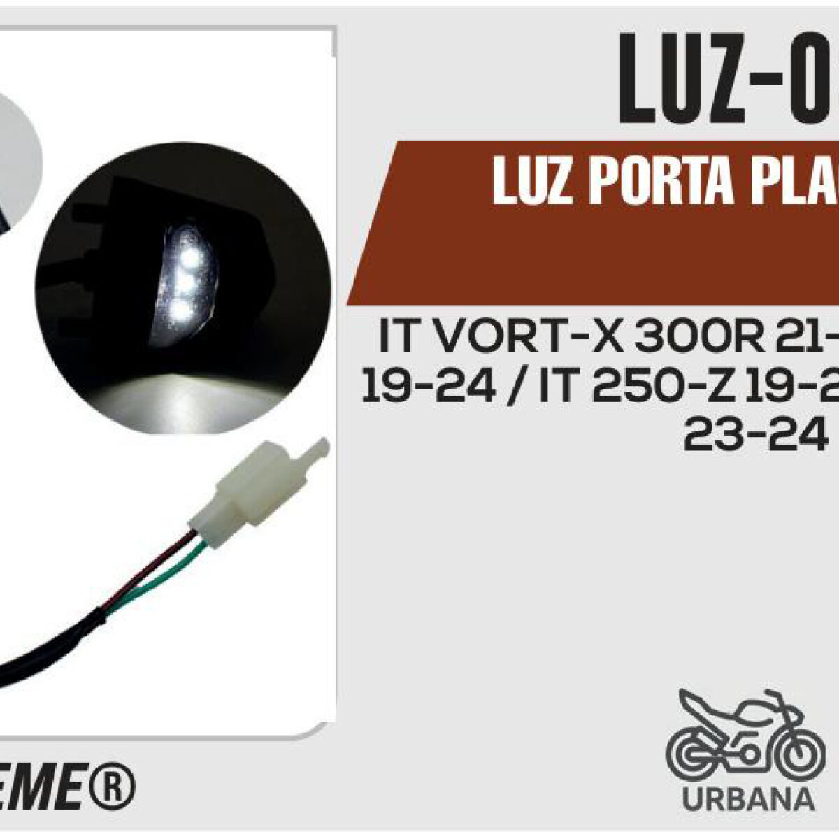 LUZ PORTA PLACA 12Vcc