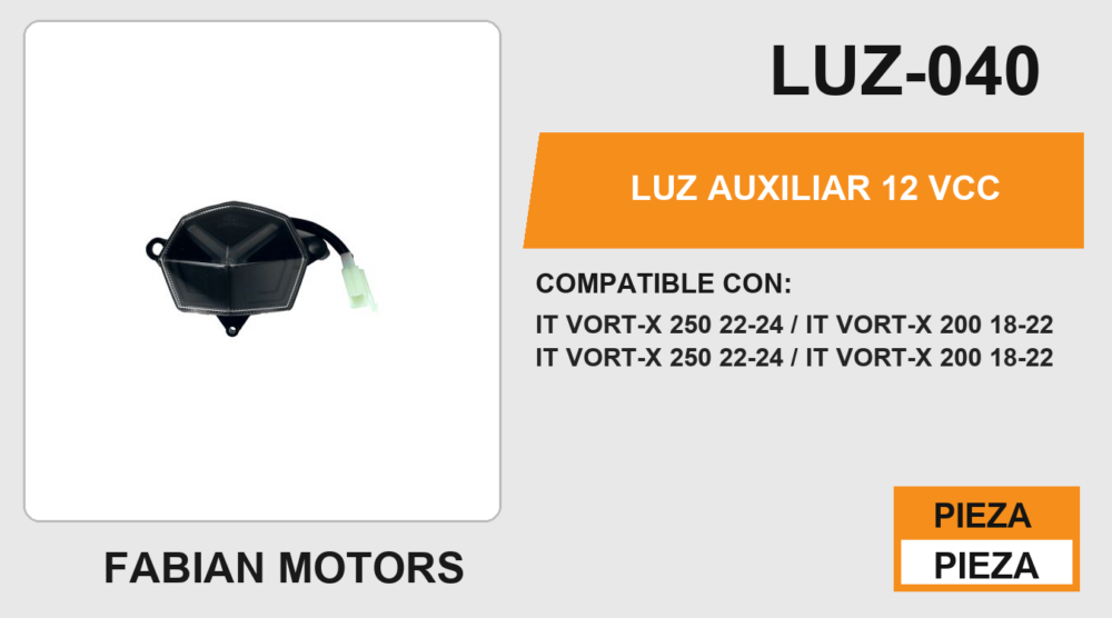 LUZ AUXILIAR  12Vcc