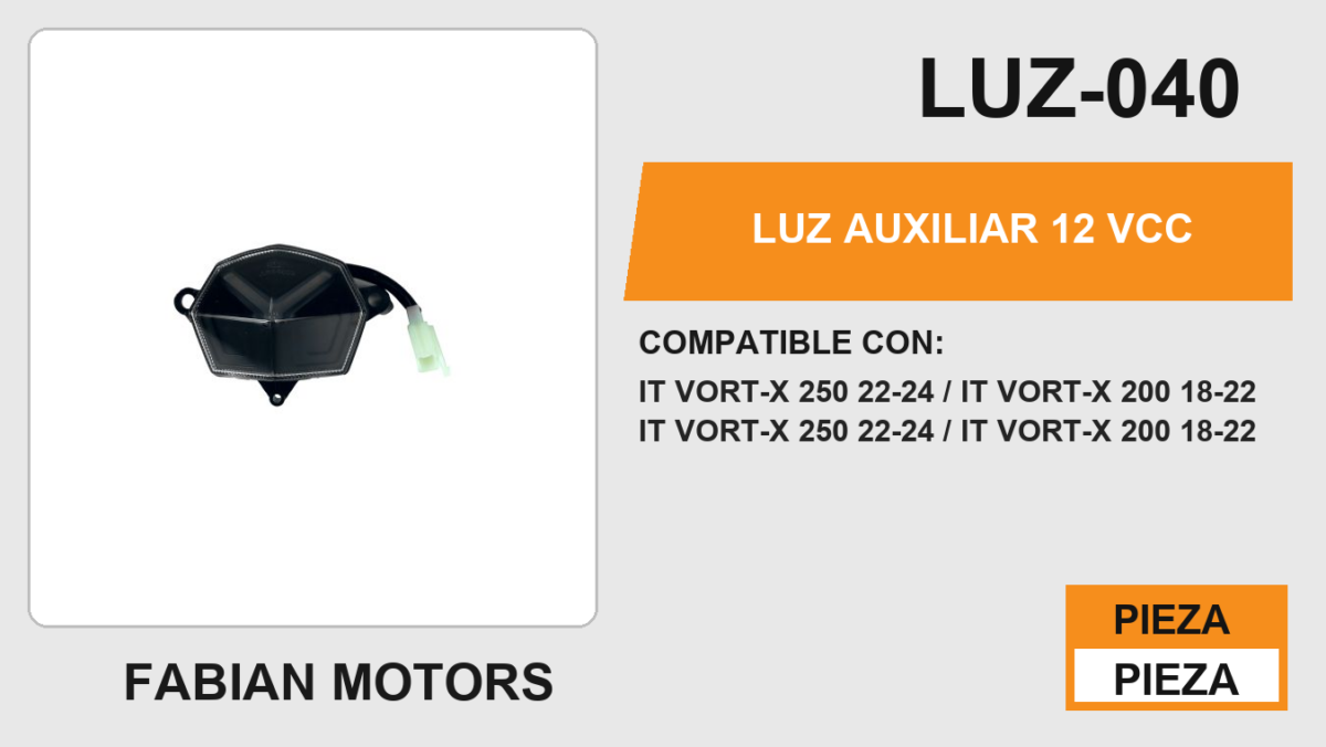 LUZ AUXILIAR  12Vcc