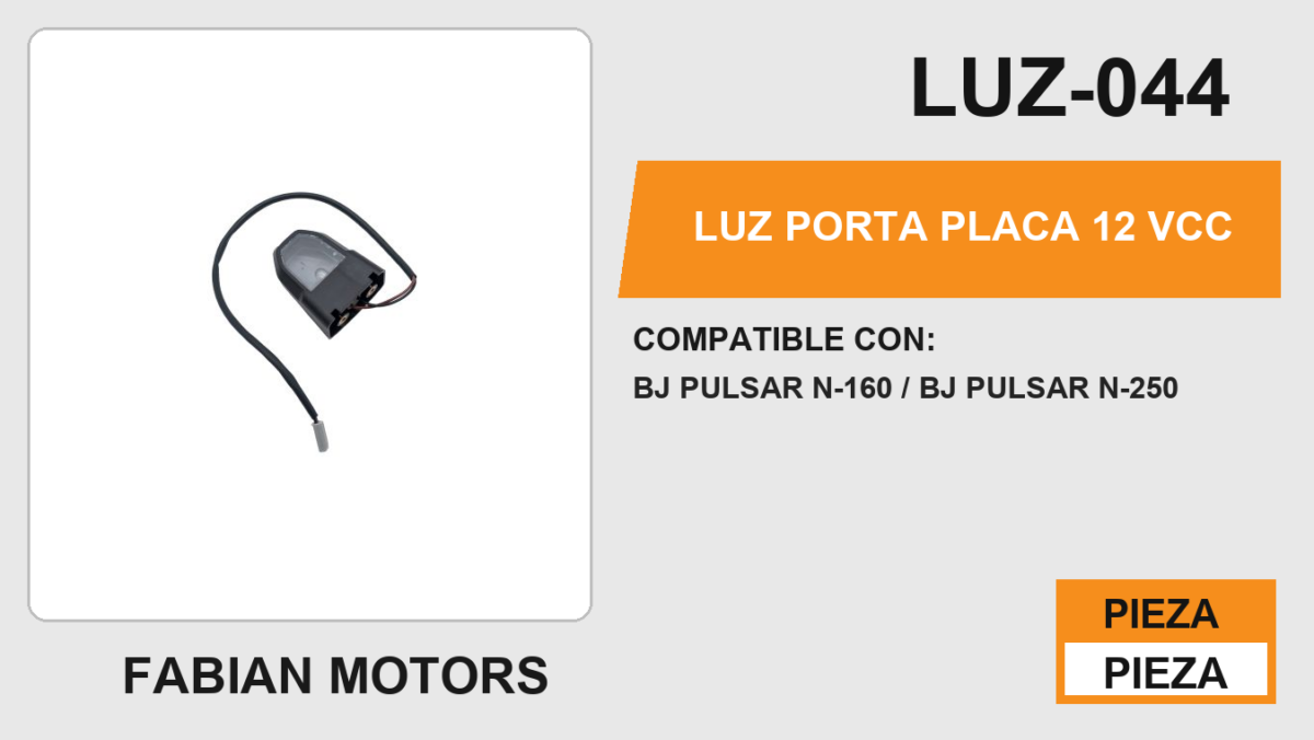 LUZ PORTA PLACA 12Vcc