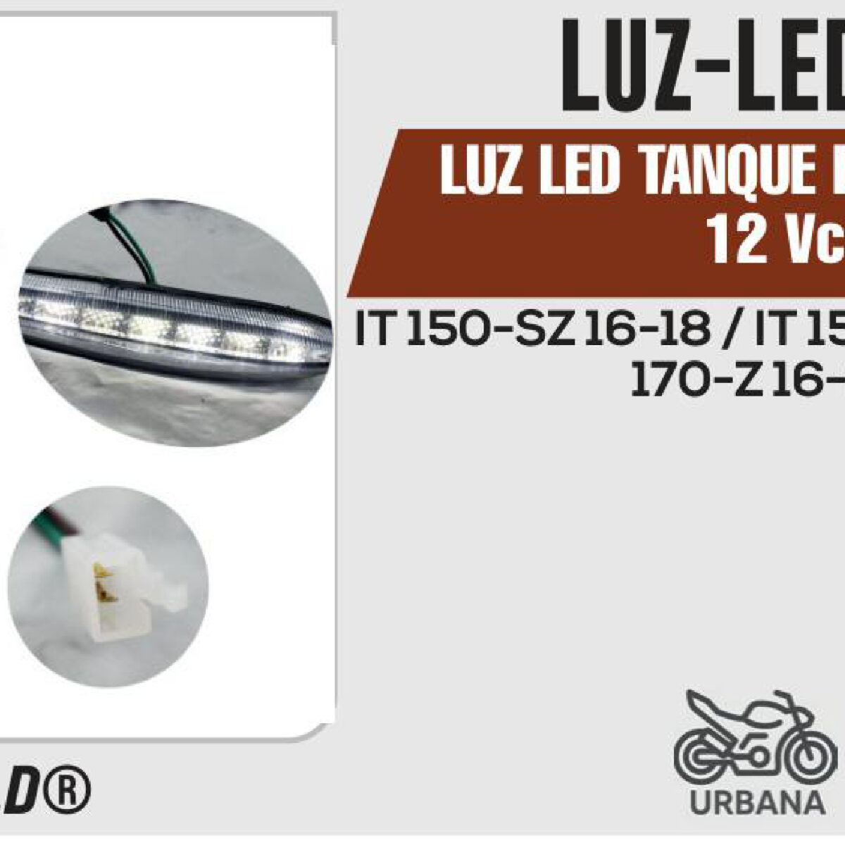 LUZ LED TANQUE DE GASOLINA 12Vcc