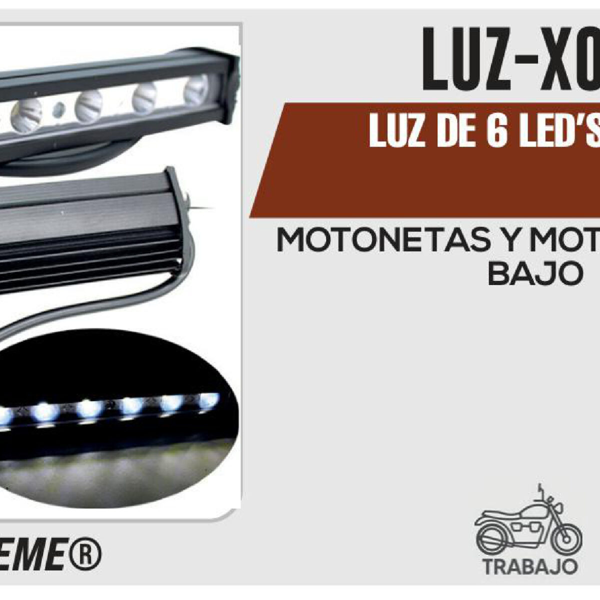 LUZ DE 6 LED'S 12Vcc