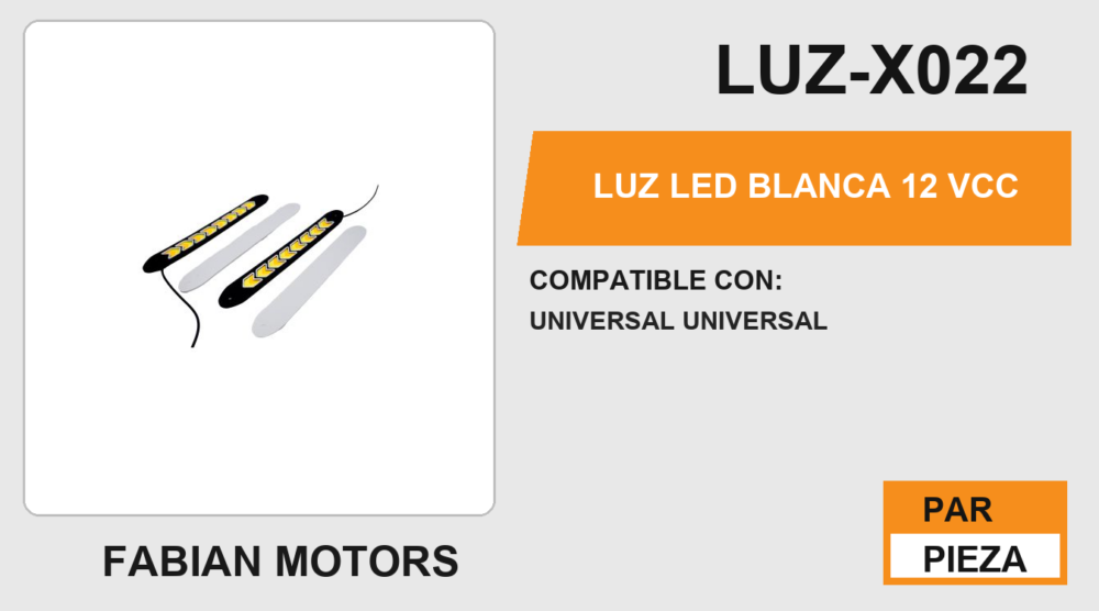 LUZ LED BLANCA 12Vcc