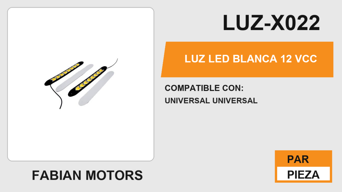 LUZ LED BLANCA 12Vcc