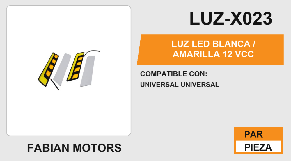 LUZ LED BLANCA / AMARILLA 12Vcc