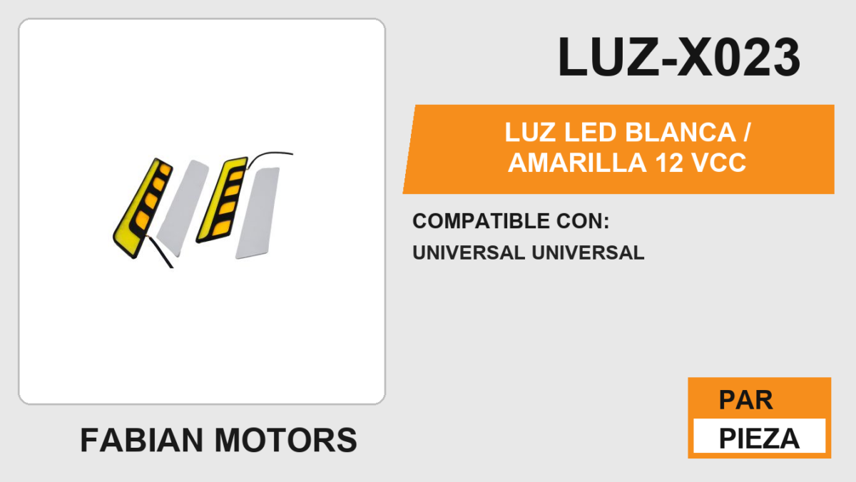 LUZ LED BLANCA / AMARILLA 12Vcc