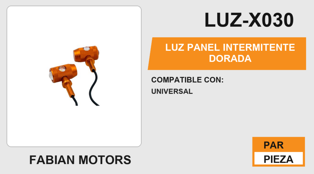 LUZ PANEL INTERMITENTE DORADA