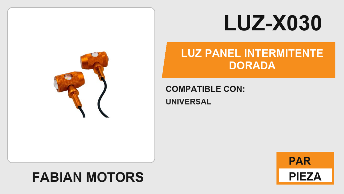 LUZ PANEL INTERMITENTE DORADA