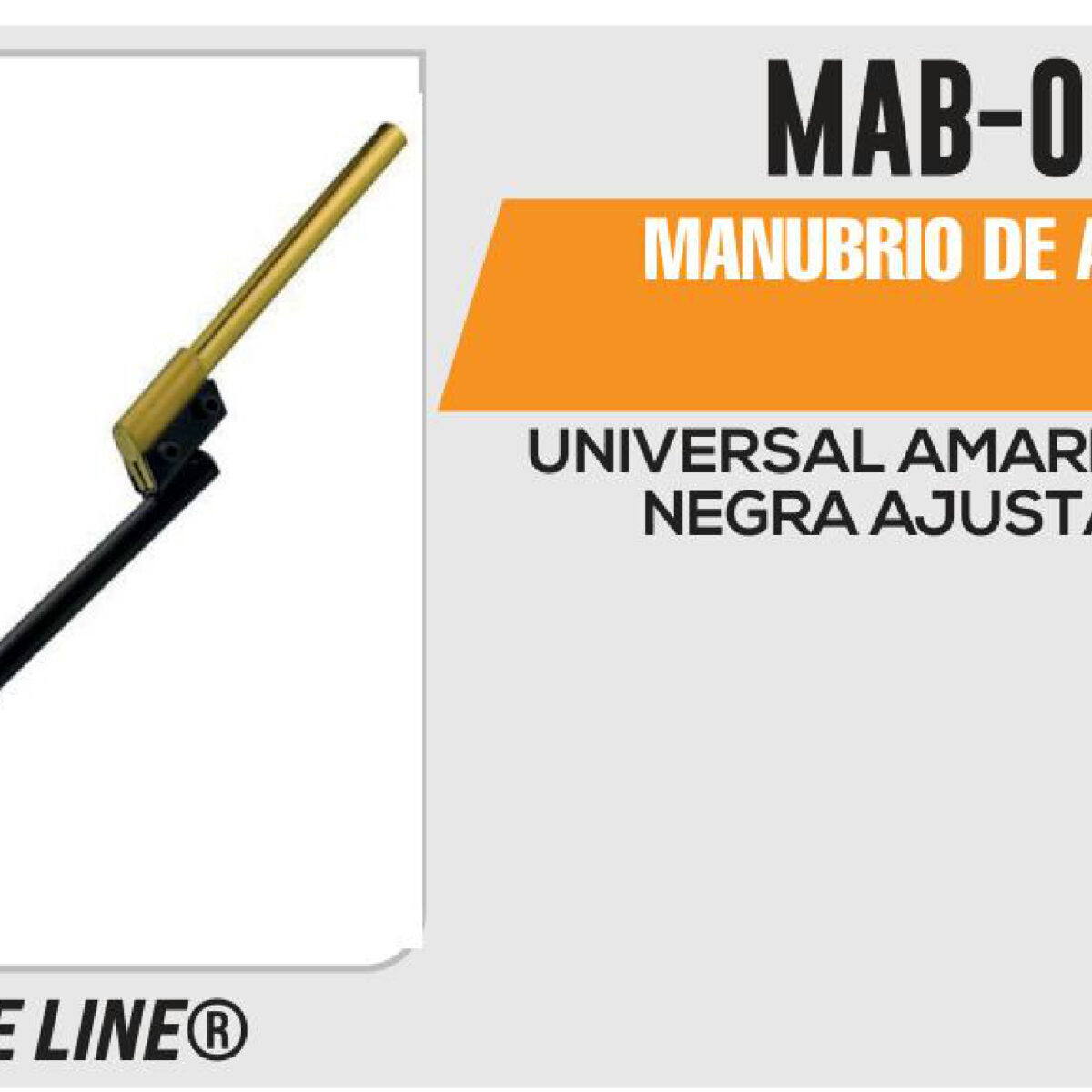 MANUBRIO DE ALUMINO AMARILLO BASE NEGRA AJUSTABLES