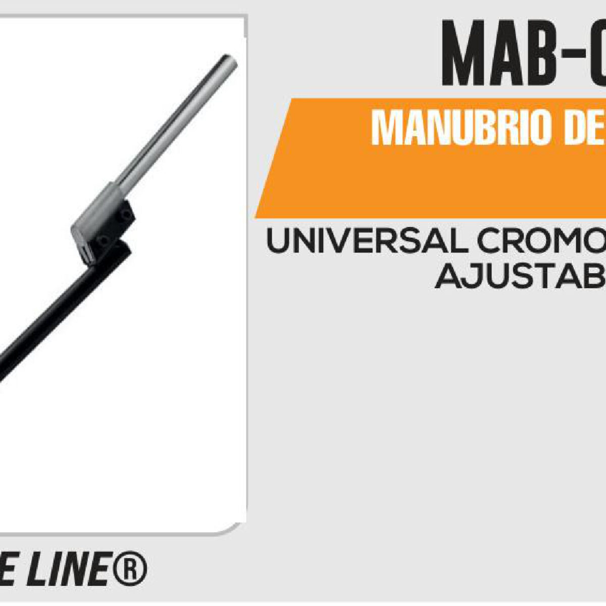 MANUBRIO DE ALUMINO CROMO BASE NEGRA AJUSTABLES