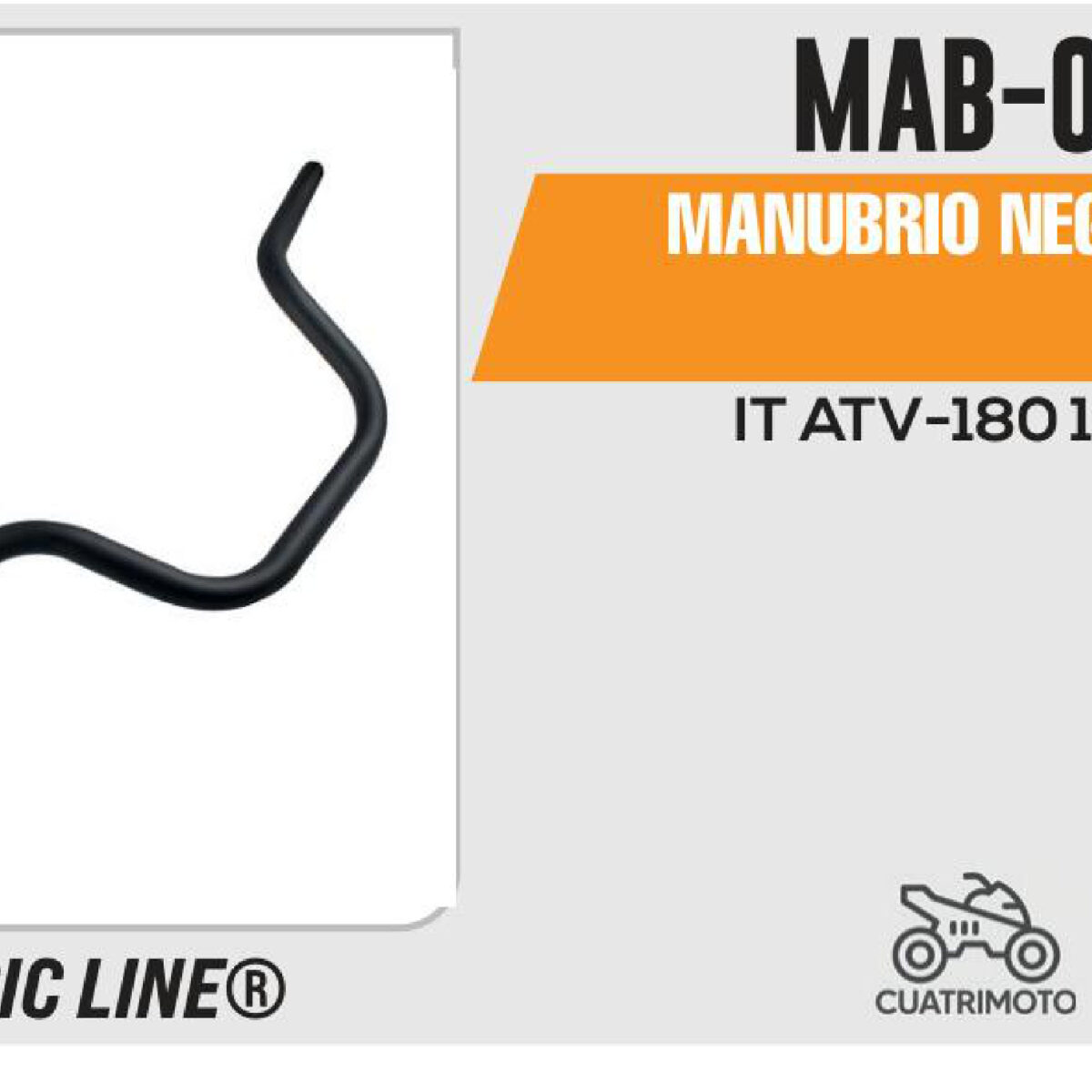 MANUBRIO NEGRO MATE