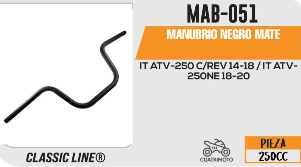 MANUBRIO NEGRO MATE