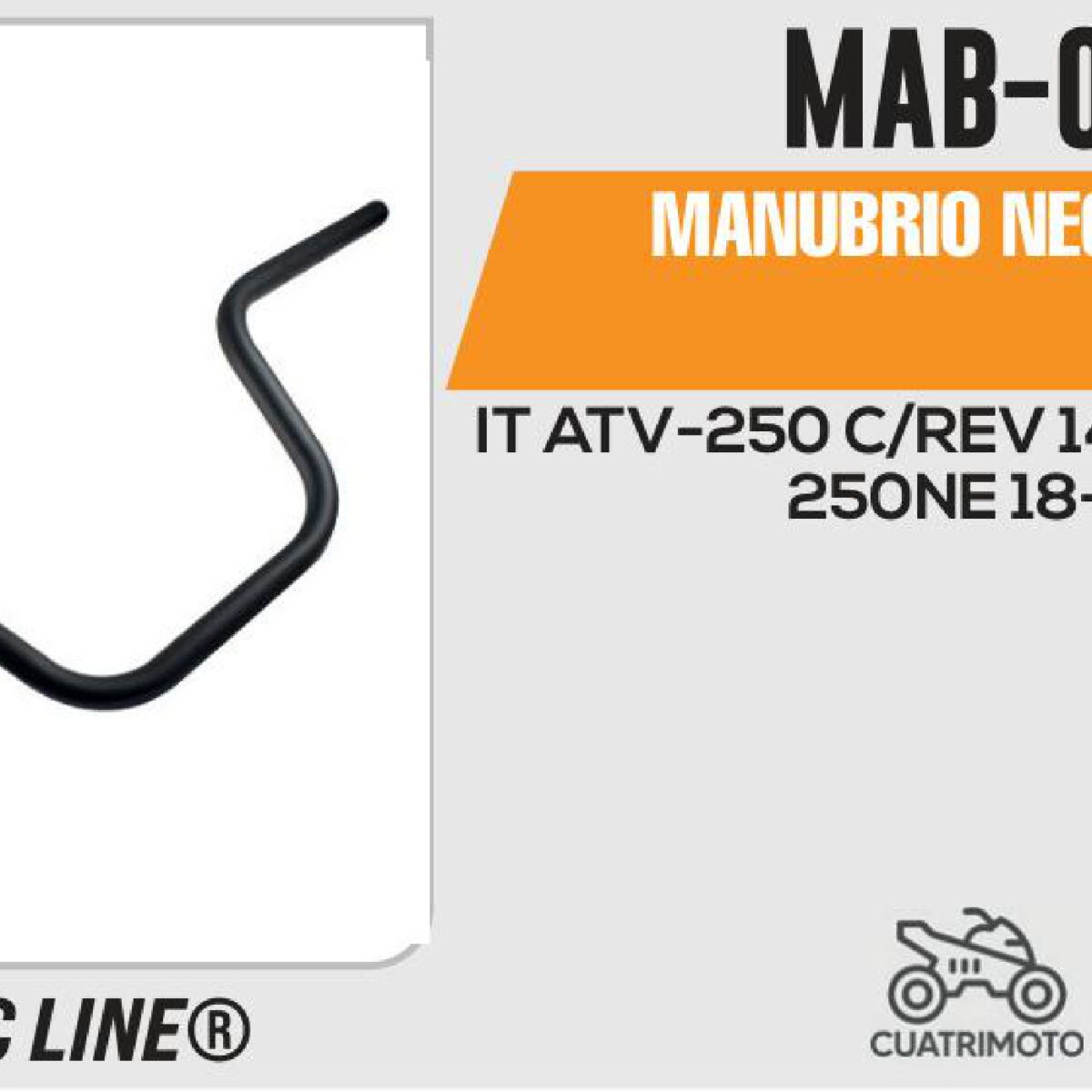 MANUBRIO NEGRO MATE