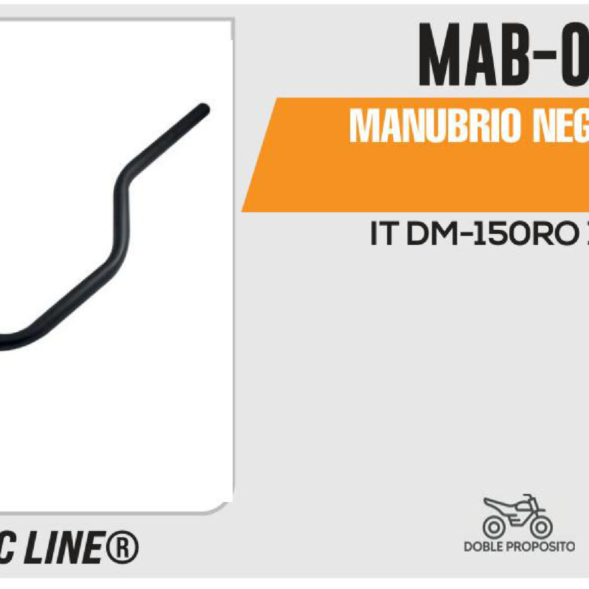 MANUBRIO NEGRO MATE