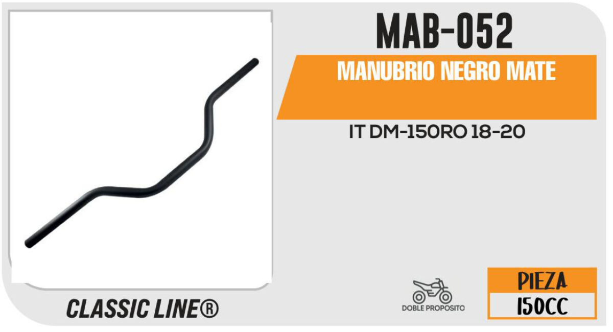 MANUBRIO NEGRO MATE