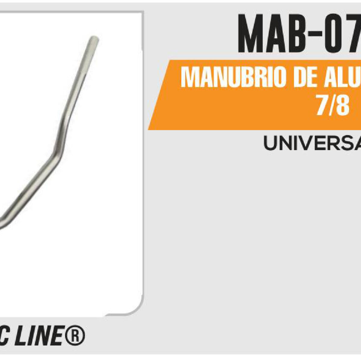 MANUBRIO DE ALUMINIO PLATA 7/8