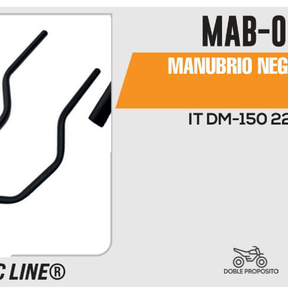 MANUBRIO NEGRO MATE