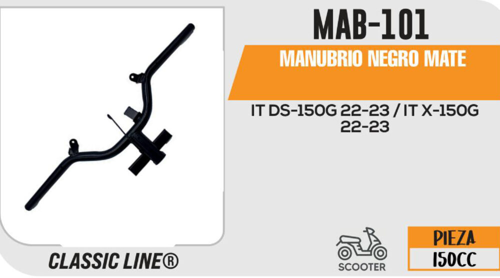 MANUBRIO NEGRO MATE