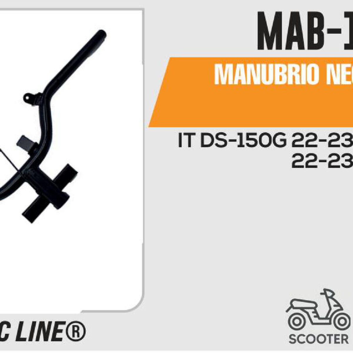 MANUBRIO NEGRO MATE
