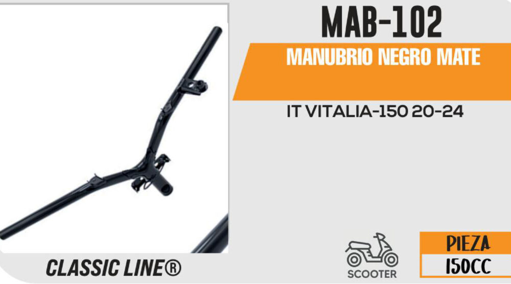 MANUBRIO NEGRO MATE