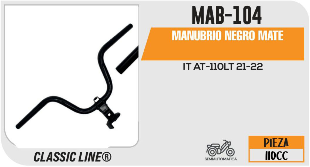 MANUBRIO NEGRO MATE