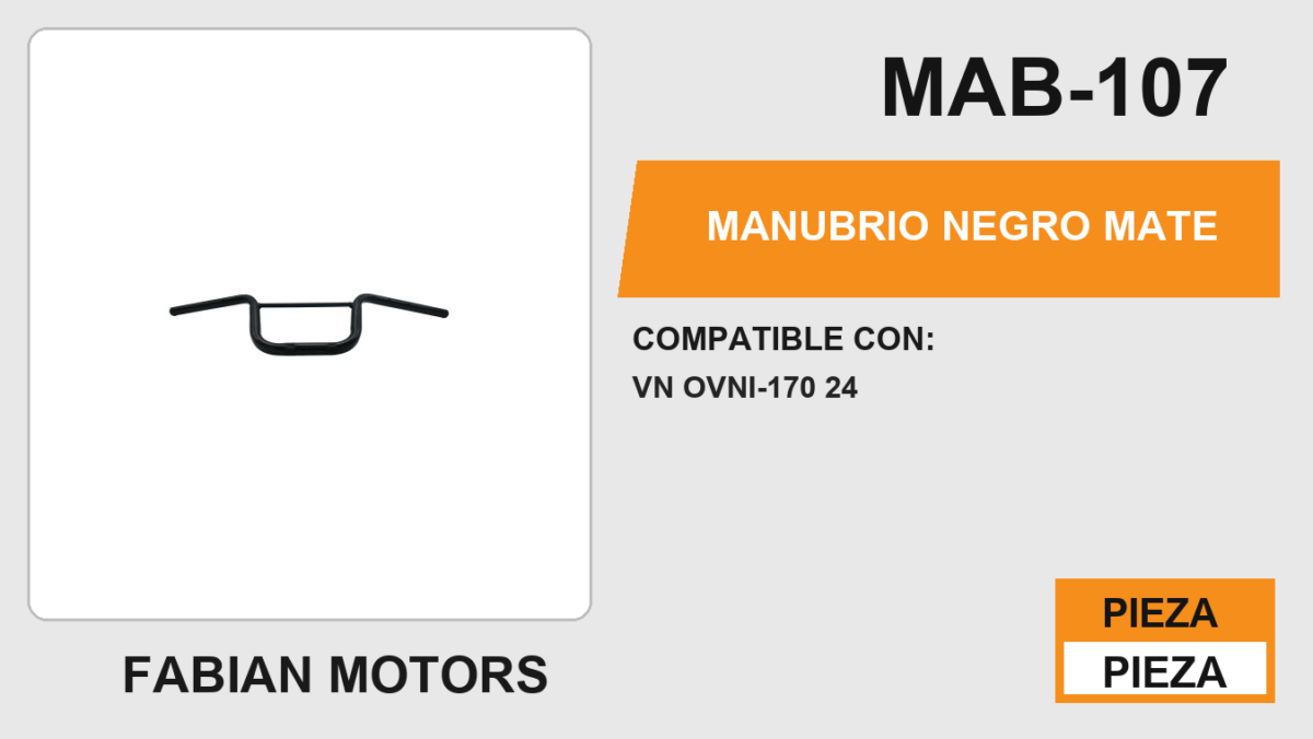 MANUBRIO NEGRO MATE