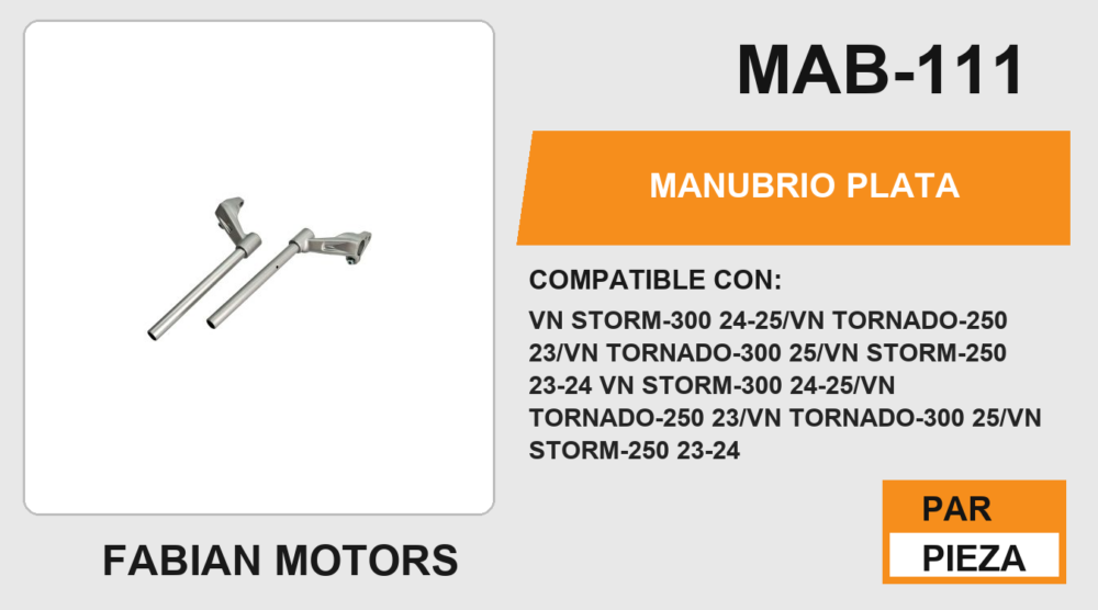 MANUBRIO PLATA