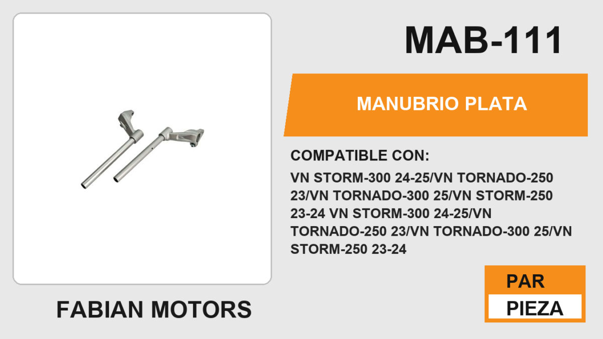 MANUBRIO PLATA
