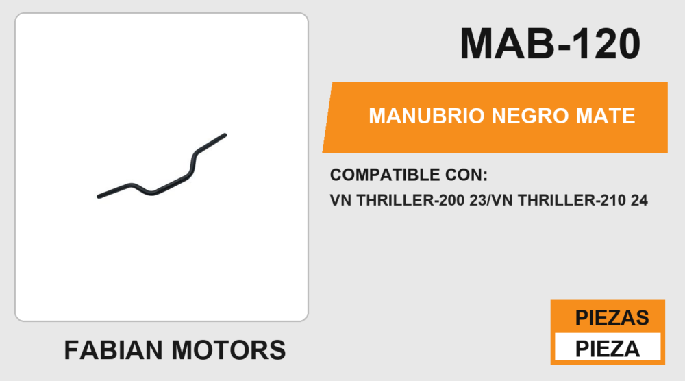 MANUBRIO NEGRO MATE