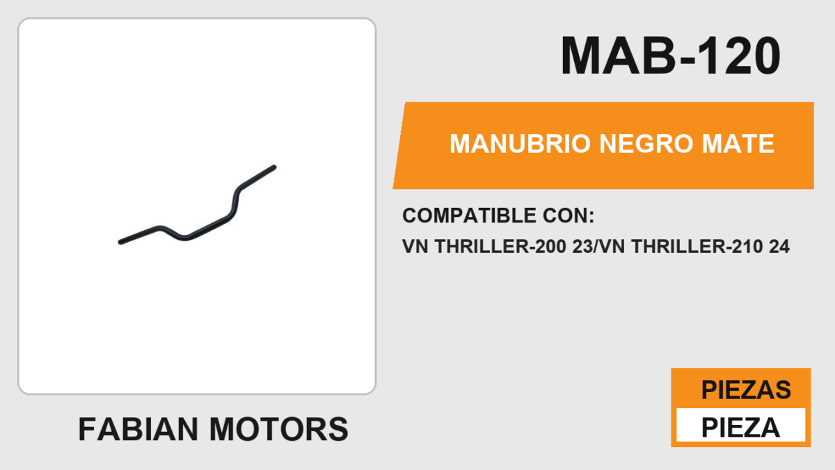 MANUBRIO NEGRO MATE