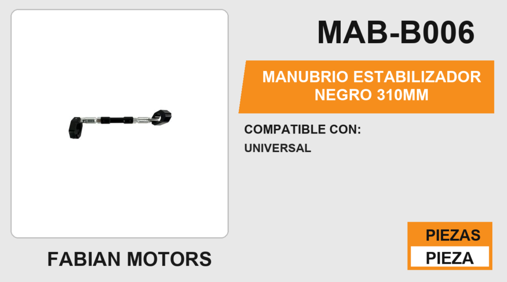 MANUBRIO ESTABILIZADOR NEGRO  310MM