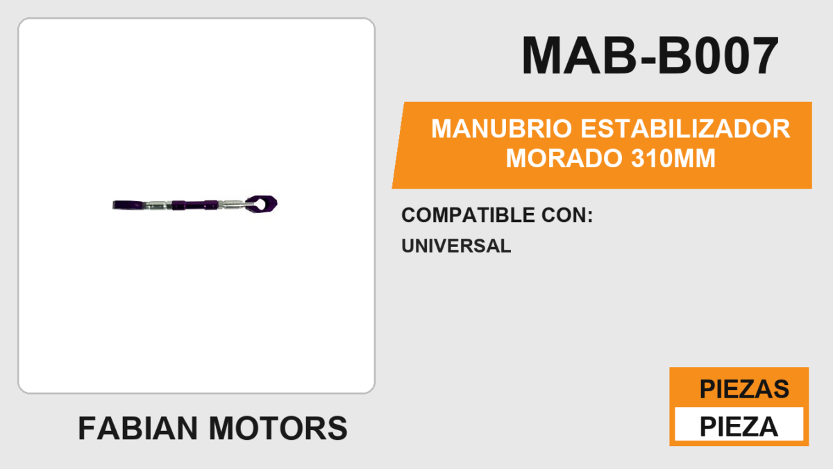 MANUBRIO ESTABILIZADOR MORADO  310MM