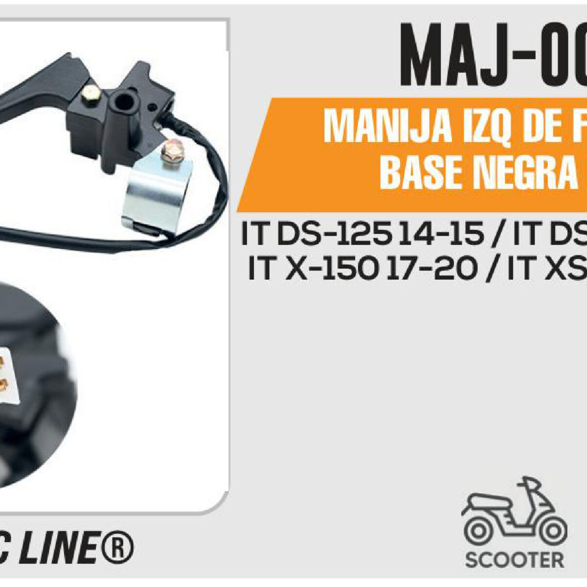 MANIJA IZQ DE FRENO CON BASE NEGRA