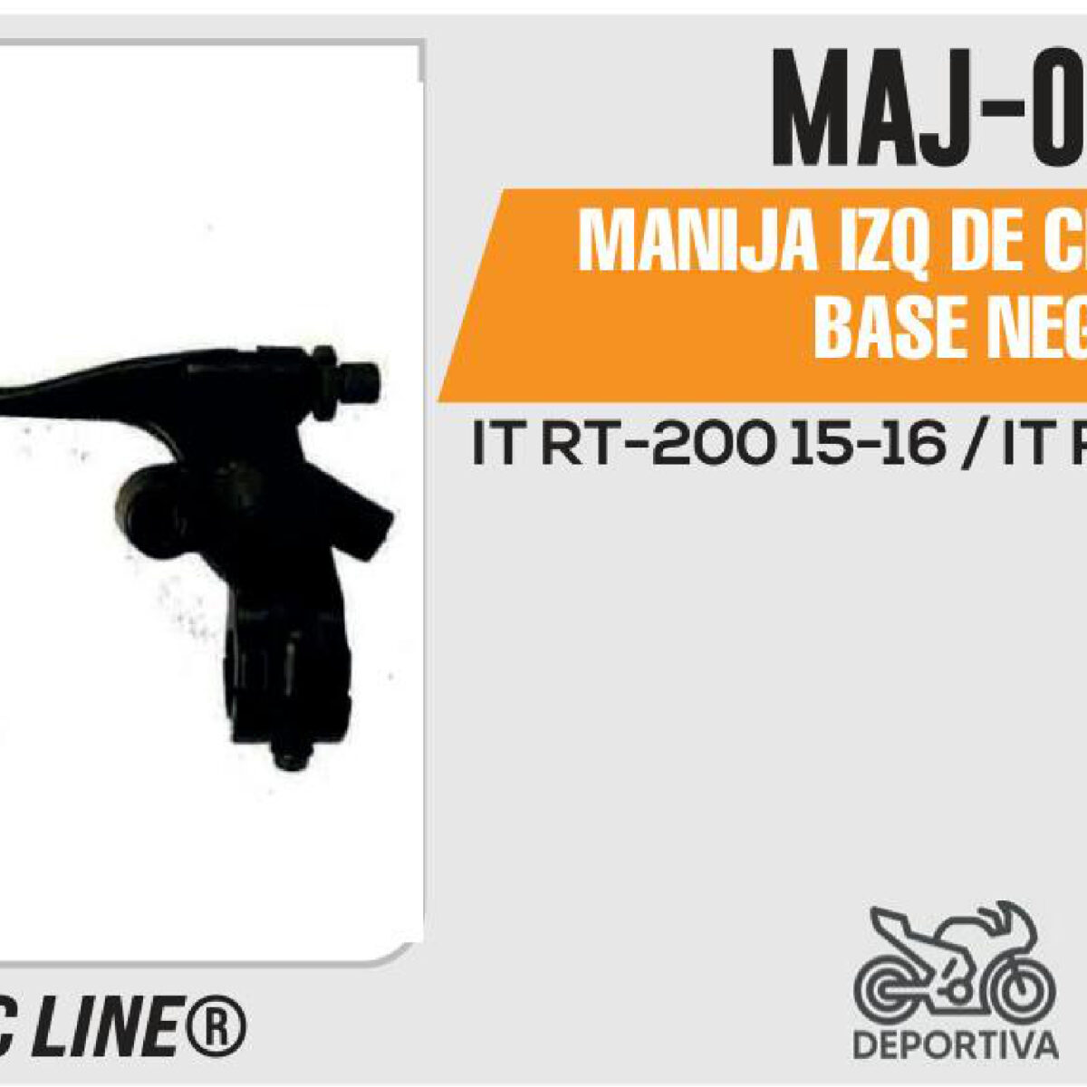 MANIJA IZQUIERDA DE CLUTCH C/BASE NEGRA